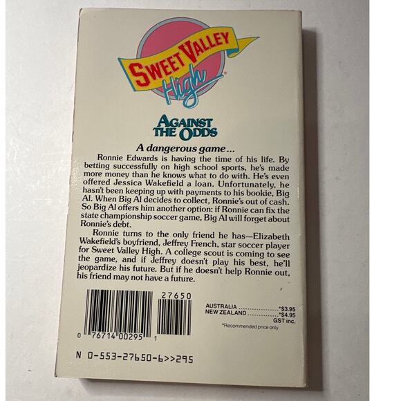 Sweet Valley High 1ST Edition First Print Book #51 Against The Odds VTG 1980s - Picture 3 of 8